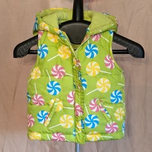 Toddler Puffer Hooded Vest - Fleece Lined